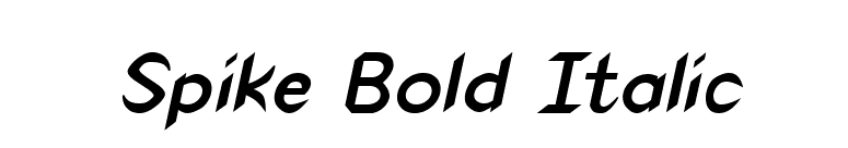 Spike Bold Italic font preview