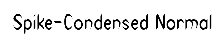Spike-Condensed Normal font preview