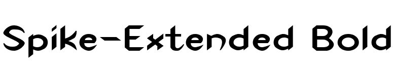 Spike-Extended Bold font preview