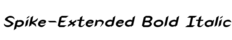 Spike-Extended Bold Italic font preview