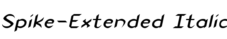 Spike-Extended Italic font preview