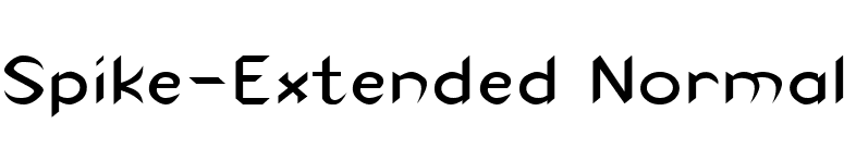 Spike-Extended Normal font preview