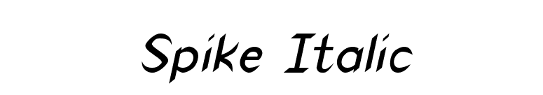 Spike Italic font preview