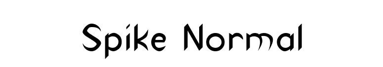 Spike Normal font preview