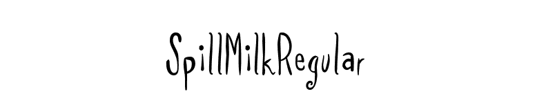 SpillMilkRegular font preview