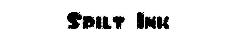 Spilt Ink font preview