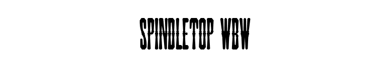 Spindletop Wbw font preview