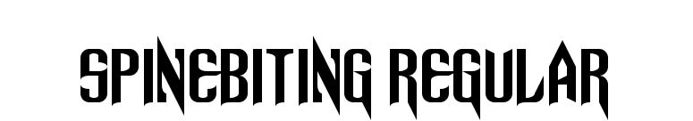 Spinebiting Regular font preview