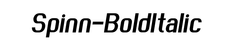 Spinn-BoldItalic font preview