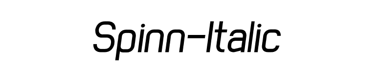 Spinn-Italic font preview