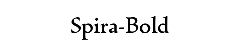 Spira-Bold font preview