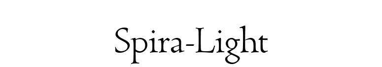 Spira-Light font preview