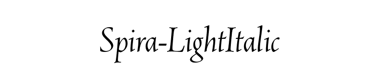 Spira-LightItalic font preview