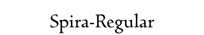 Spira-Regular font preview