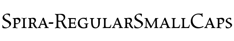 Spira-RegularSmallCaps font preview