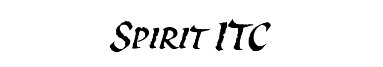 Spirit ITC font preview