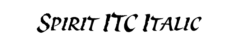 Spirit ITC Italic font preview