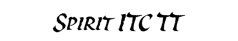 Spirit ITC TT font preview