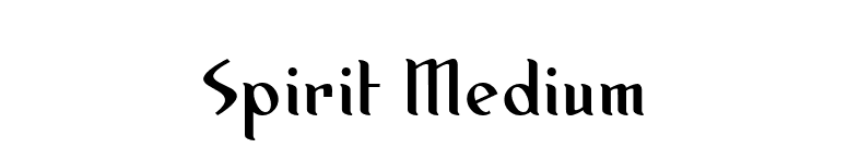 Spirit Medium font preview
