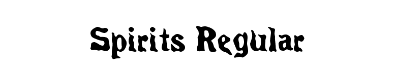 Spirits Regular font preview