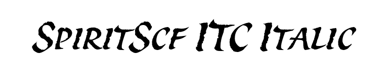 SpiritScf ITC Italic font preview