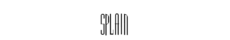 Splain font preview