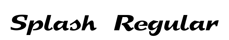 Splash Regular font preview