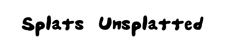 Splats Unsplatted font preview
