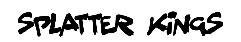 Splatter Kings font preview