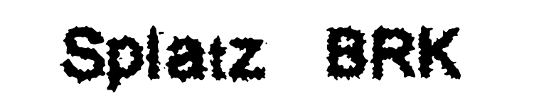 Splatz (BRK) font preview