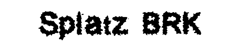 Splatz BRK font preview