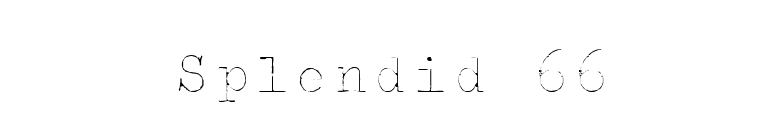 Splendid 66 font preview