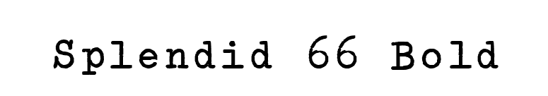 Splendid 66 Bold font preview