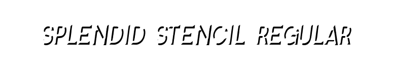 Splendid Stencil Regular font preview