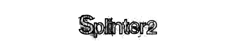 Splinter2 font preview