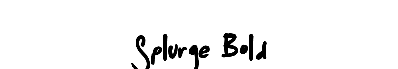 Splurge Bold font preview
