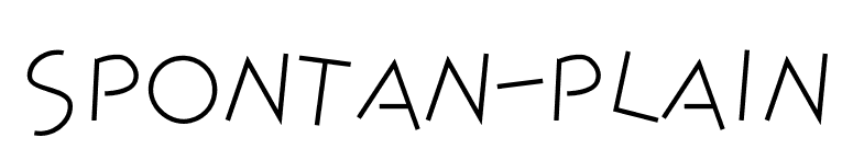 Spontan-Plain font preview