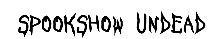 SpookShow Undead font preview