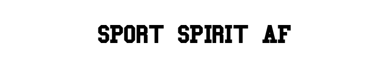 SPORT SPIRIT AF font preview