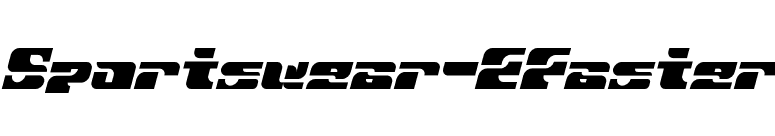 Sportswear-EFaster font preview