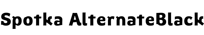 Spotka AlternateBlack font preview