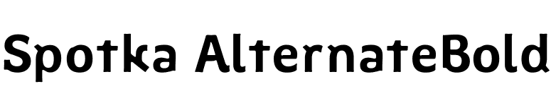 Spotka AlternateBold font preview
