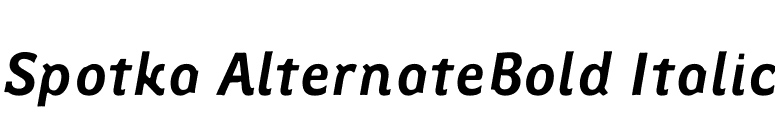 Spotka AlternateBold Italic font preview