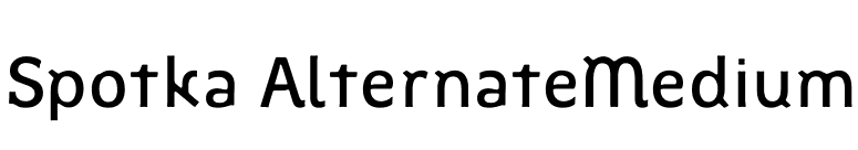 Spotka AlternateMedium font preview
