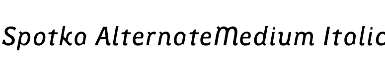 Spotka AlternateMedium Italic font preview