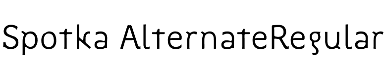 Spotka AlternateRegular font preview