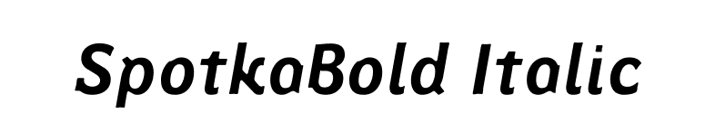 SpotkaBold Italic font preview