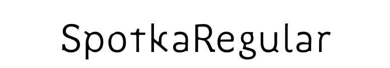 SpotkaRegular font preview