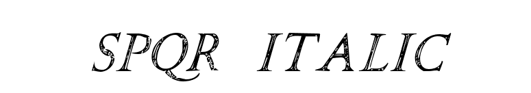SPQR Italic font preview