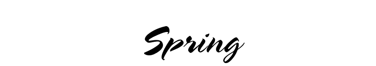 Spring font preview